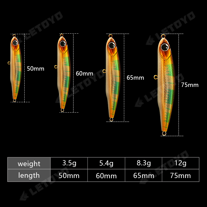 LETOYO غرق قلم رصاص 17 جرام 12 - مراجعة Fishing Lure Spoon وسعره