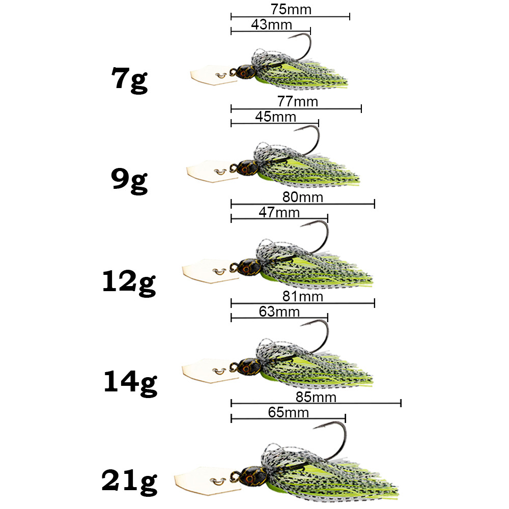 قطعتان من طُعم السبينر بوزن 7  - مراجعة Fishing Lure Blade Bait وسعره
