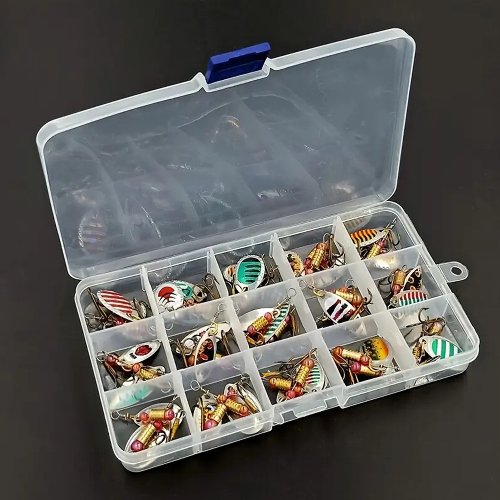 30 قطعة طُعم صيد معدني دوار عل - مراجعة Fishing Lure Spoon وسعره